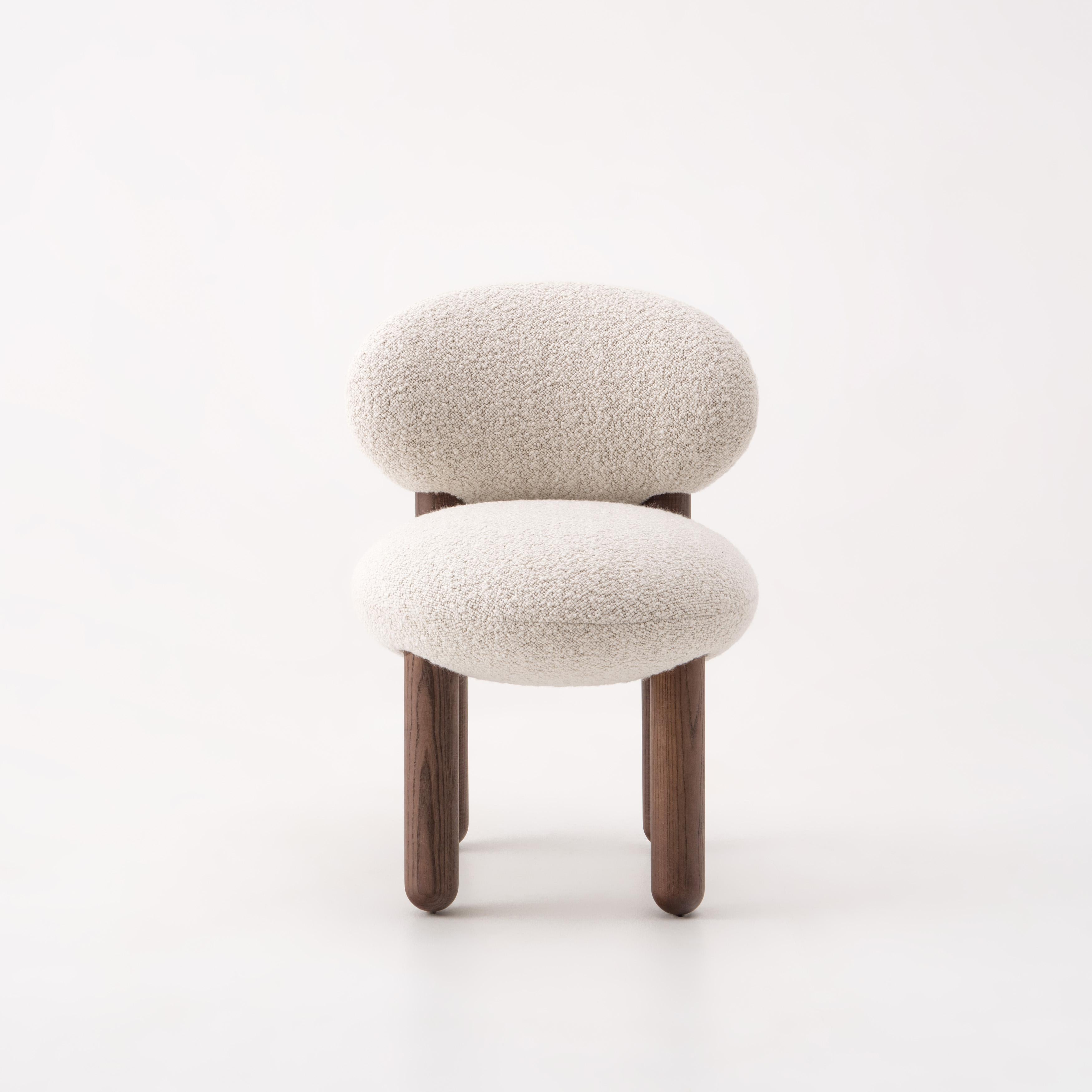 Moderne Lot de 8 chaises de salle à manger modernes Flock CS2 en polyester Baloo Boucle by NoOM en vente