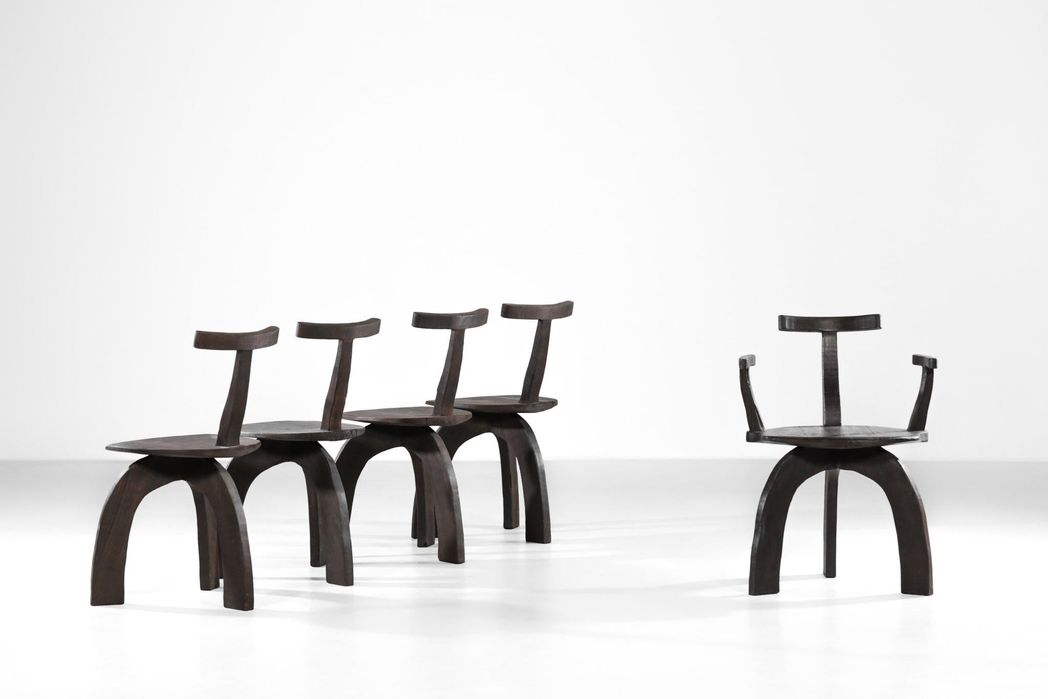 Ensemble de 8 fauteuils modernes 80/20 fabriqués à la main par Vincent Vincent en vente 6