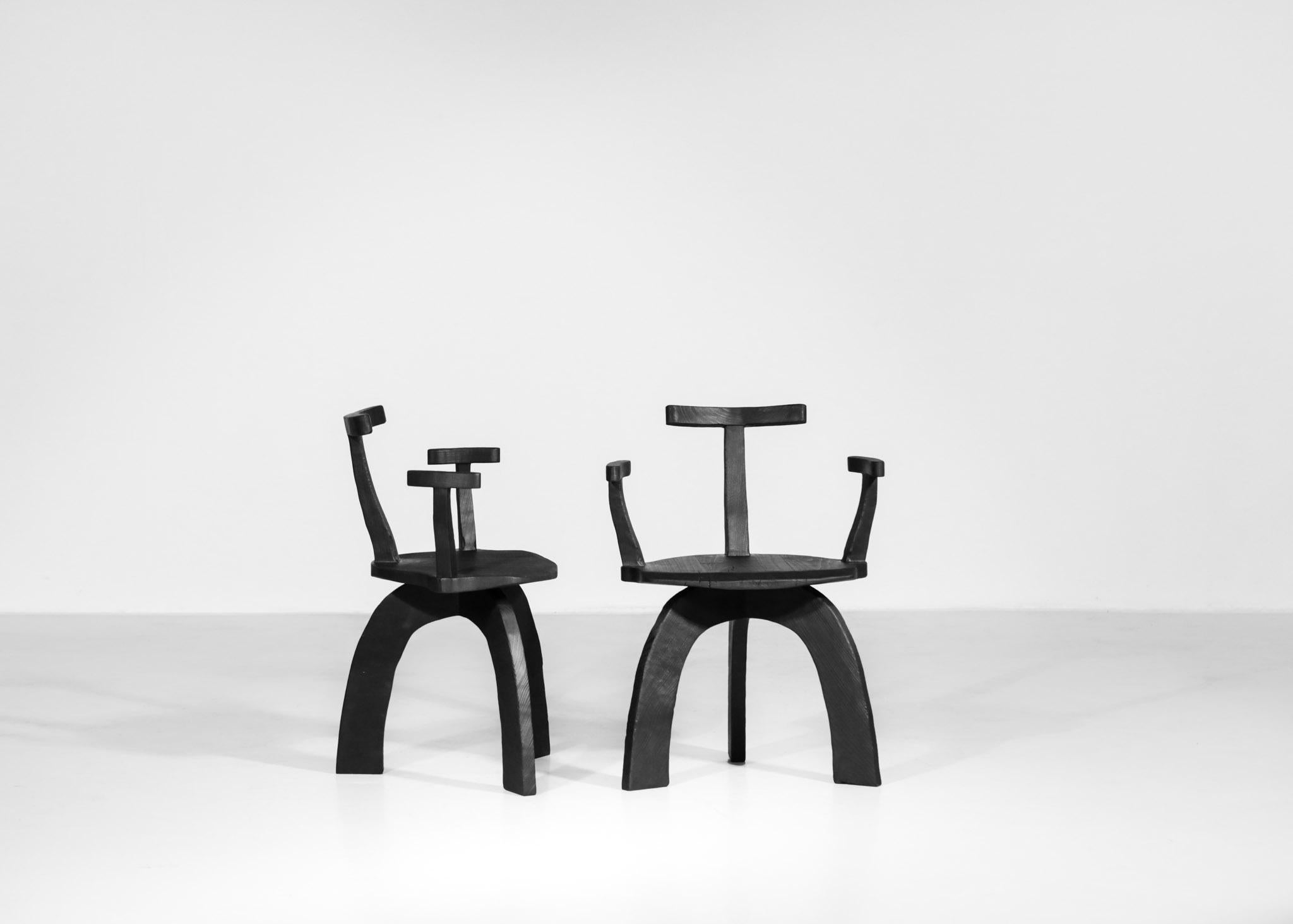 XXIe siècle et contemporain Ensemble de 8 fauteuils modernes 80/20 fabriqués à la main par Vincent Vincent en vente