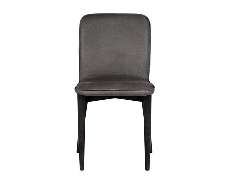 Set of 8 Modern Leather Dining Chairs by Carrocel For Sale at 1stDibs ...