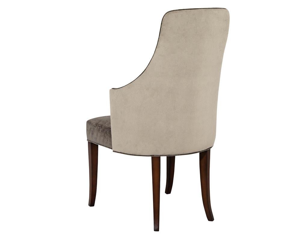 Set of 8 Modern Sleek Upholstered Dining Chairs 1