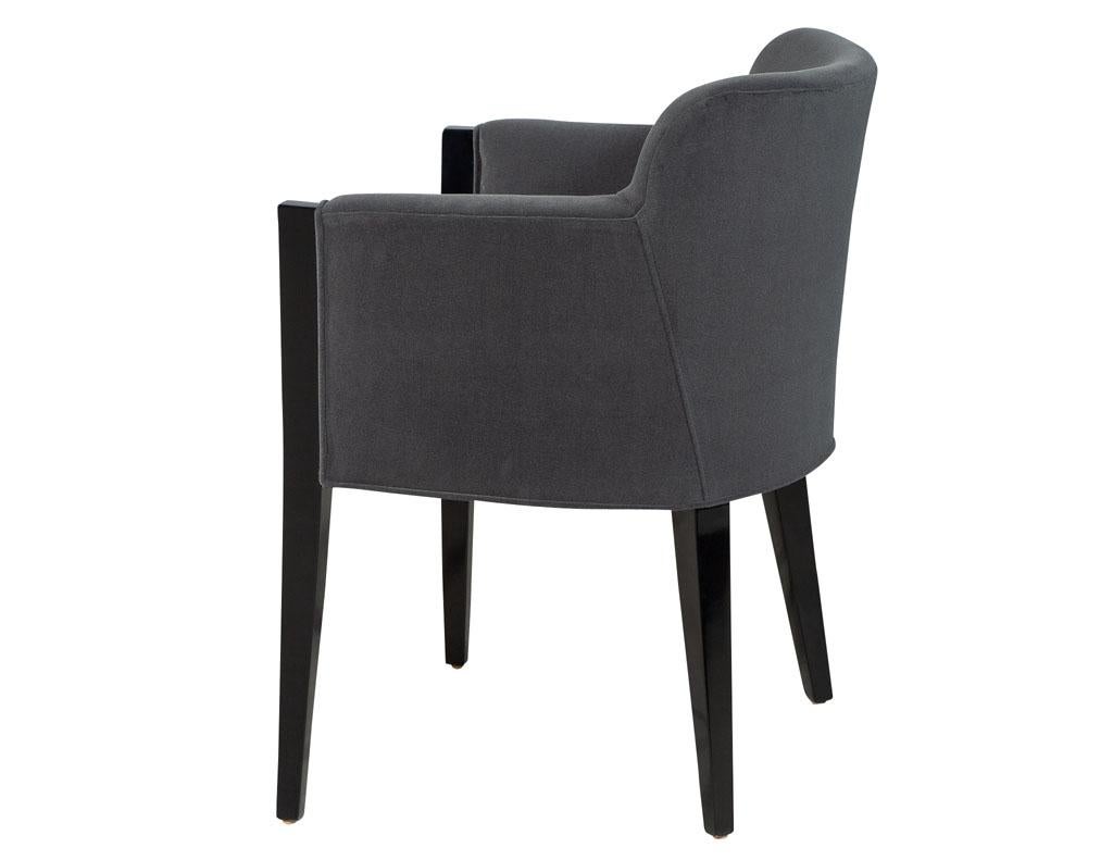 Set of 8 Modern Upholstered Dining Chairs by Carrocel For Sale 1