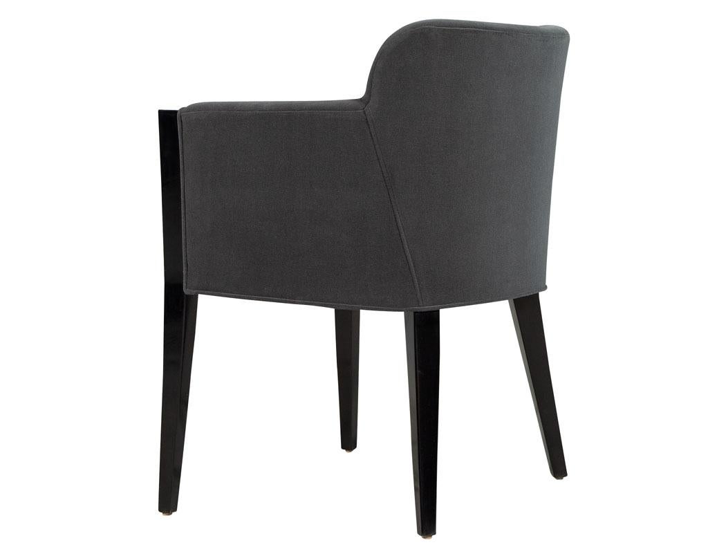Set of 8 Modern Upholstered Dining Chairs by Carrocel For Sale 4