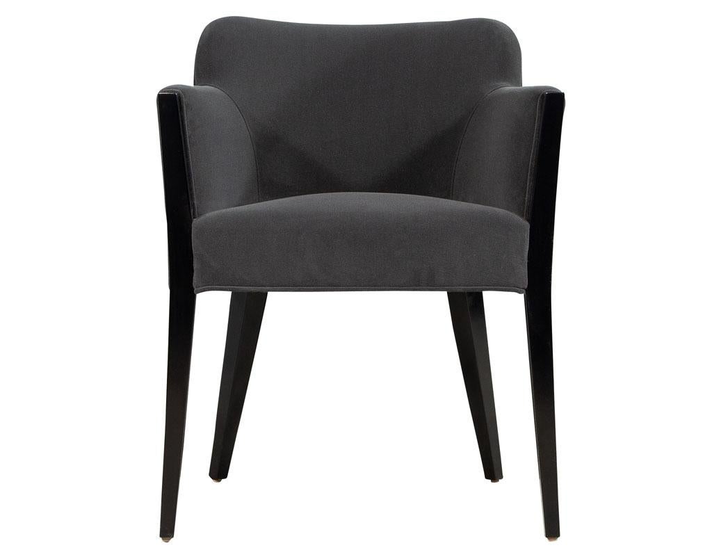 Set of 8 Modern Upholstered Dining Chairs by Carrocel For Sale 5