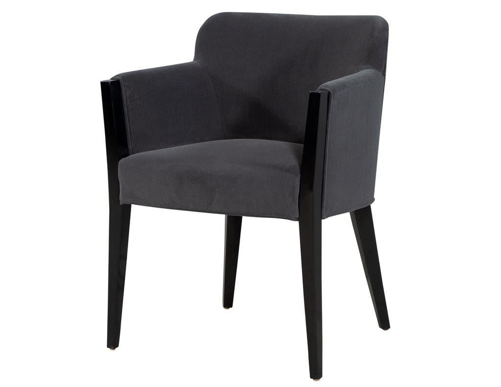 Set of 8 Modern Upholstered Dining Chairs by Carrocel For Sale 7