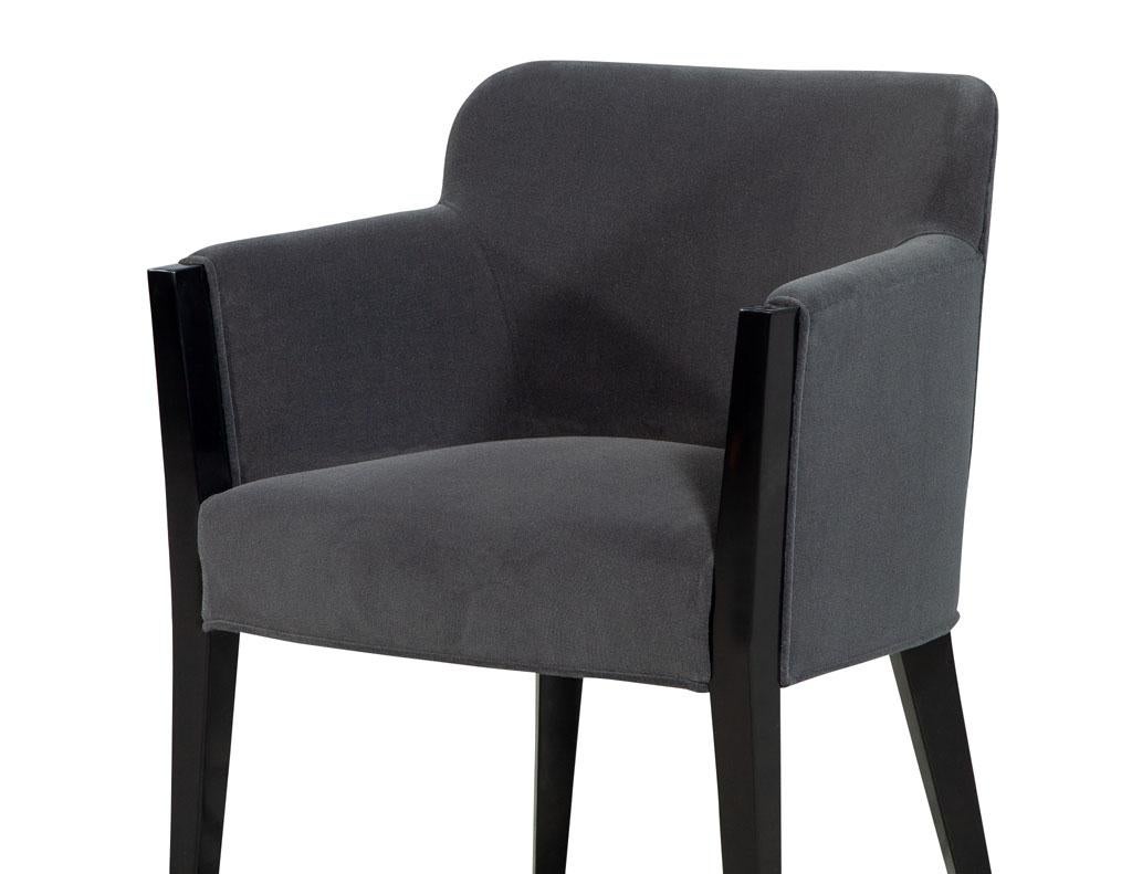 Canadian Set of 8 Modern Upholstered Dining Chairs by Carrocel For Sale
