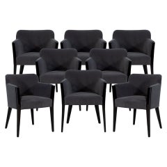 Set of 8 Modern Upholstered Dining Chairs by Carrocel