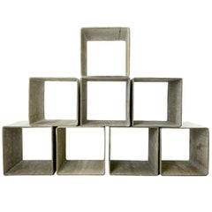 Ensemble de 8 cubes modulaires en ciment de Willy Guhl pour Eternit