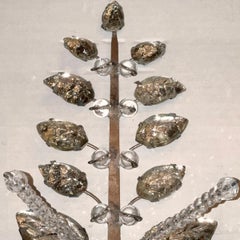 Set of 8 Molded Glass Leaves Sconces. Sold per Pair