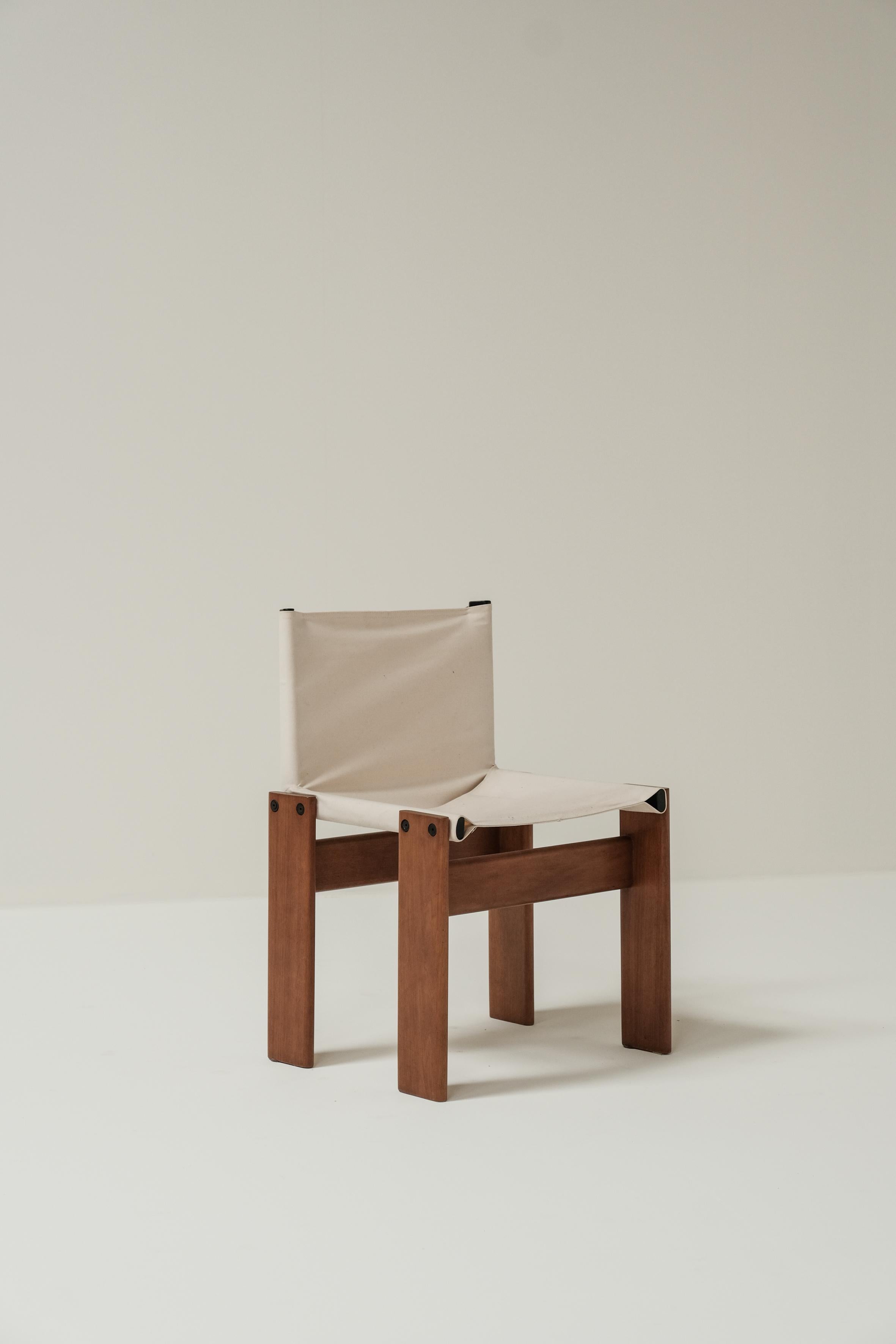 Set of 8 Monk chairs by Afra & Tobia Scarpa for Molteni 1973 4