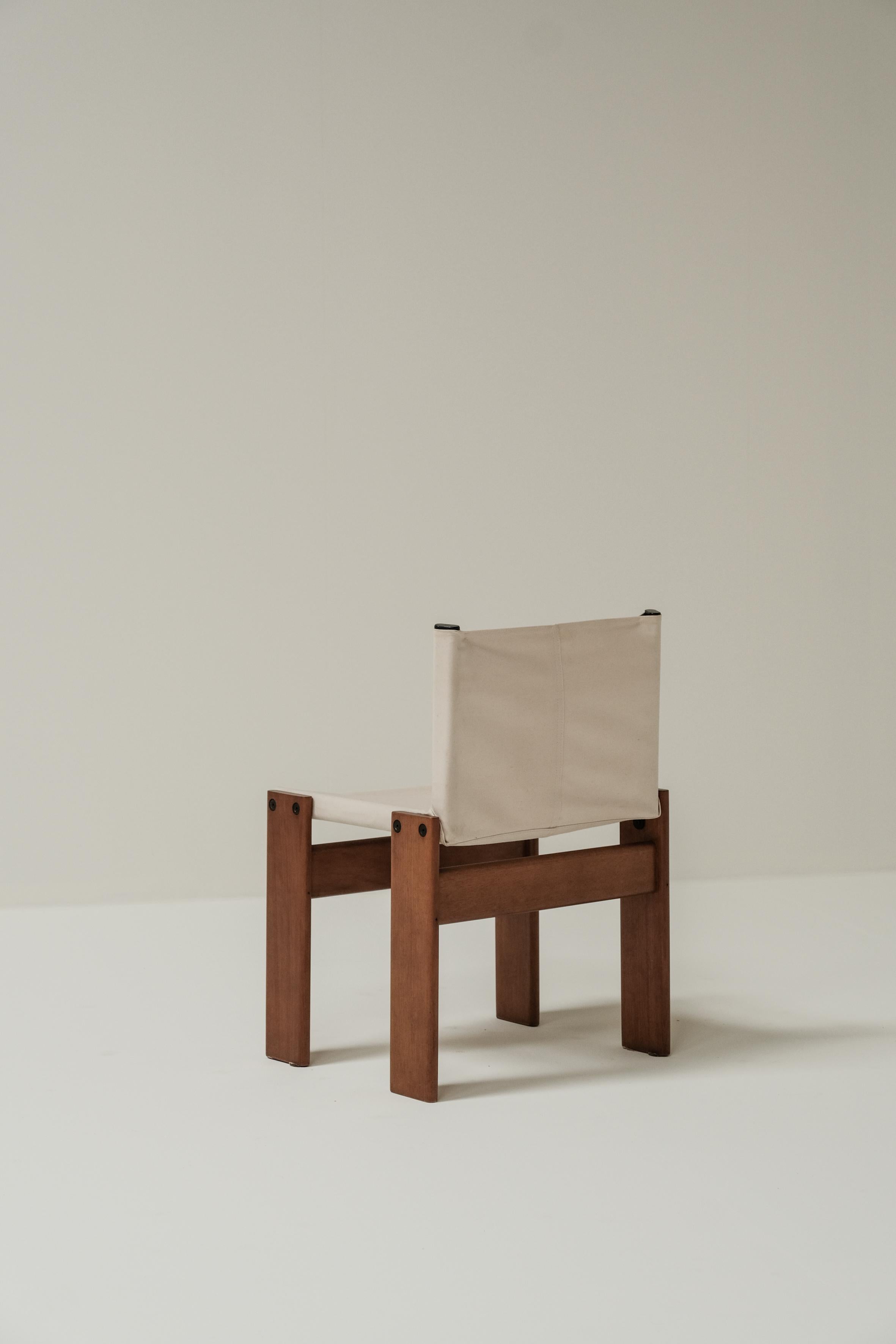 Set of 8 Monk chairs by Afra & Tobia Scarpa for Molteni 1973 5