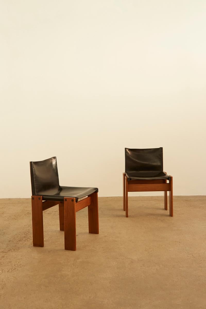 Mid-Century moderno Set di 8 sedie Monk di Afra & Tobia Scarpa in vendita