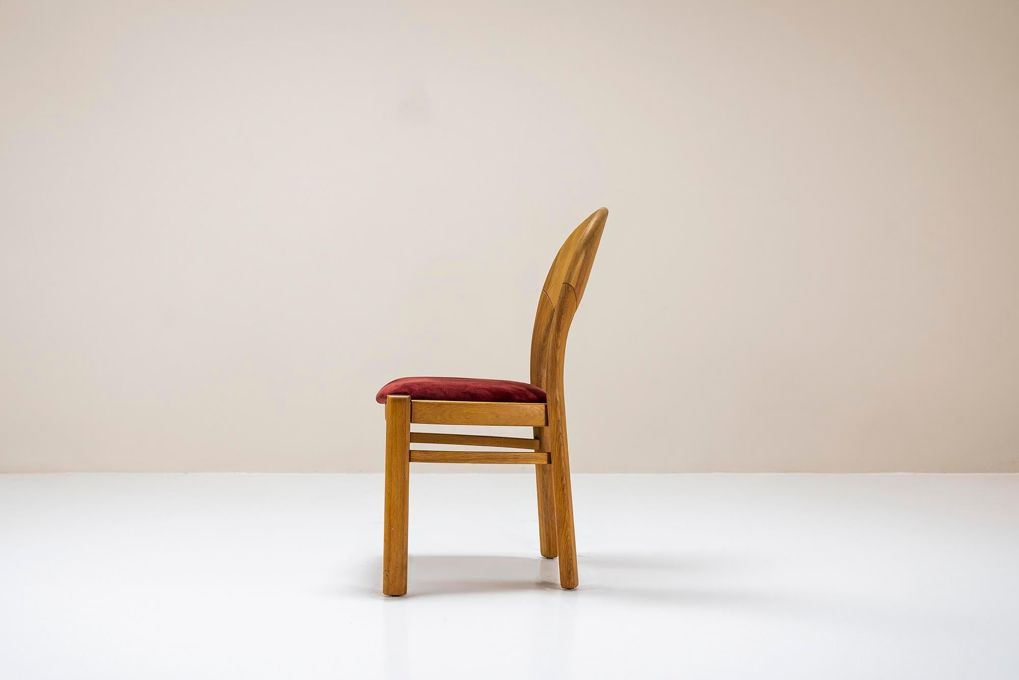 Tessuto Set di 8 sedie da pranzo 'Morten' di Niels Koefoed, Danimarca anni '60