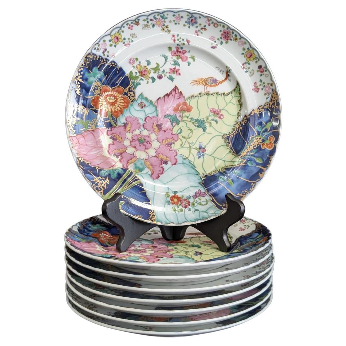 Set of 8 Mottahedeh “Tobacco Leaf” Salad/Dessert Plates