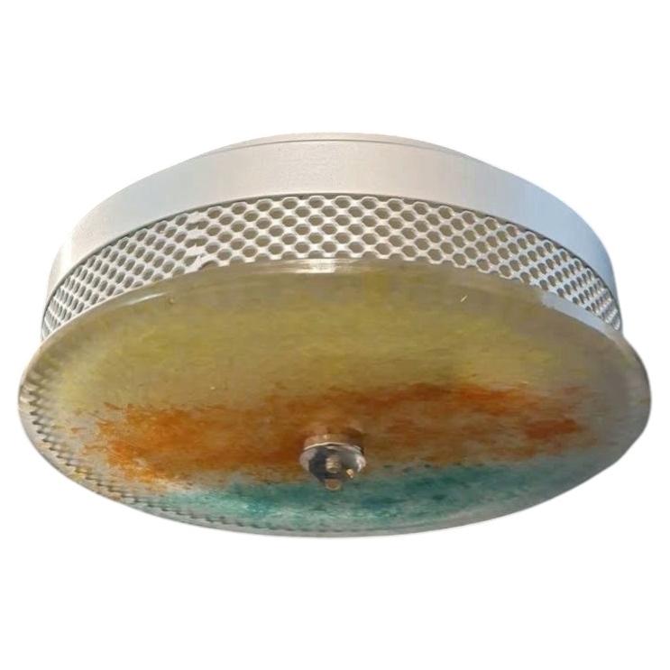Lot de 8 luminaires encastrés multicolores de Murano en vente