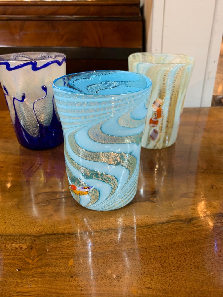 Set of 8 Murano Glass Cups at 1stDibs murano cups