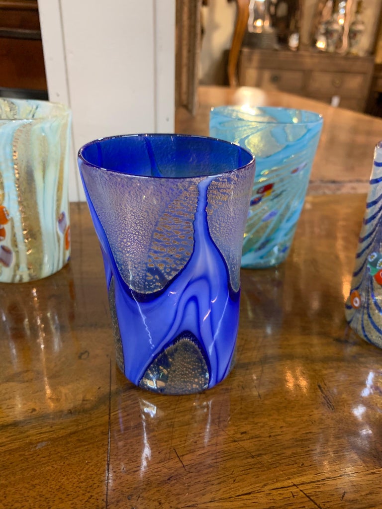Set of 8 Murano Glass Cups at 1stDibs