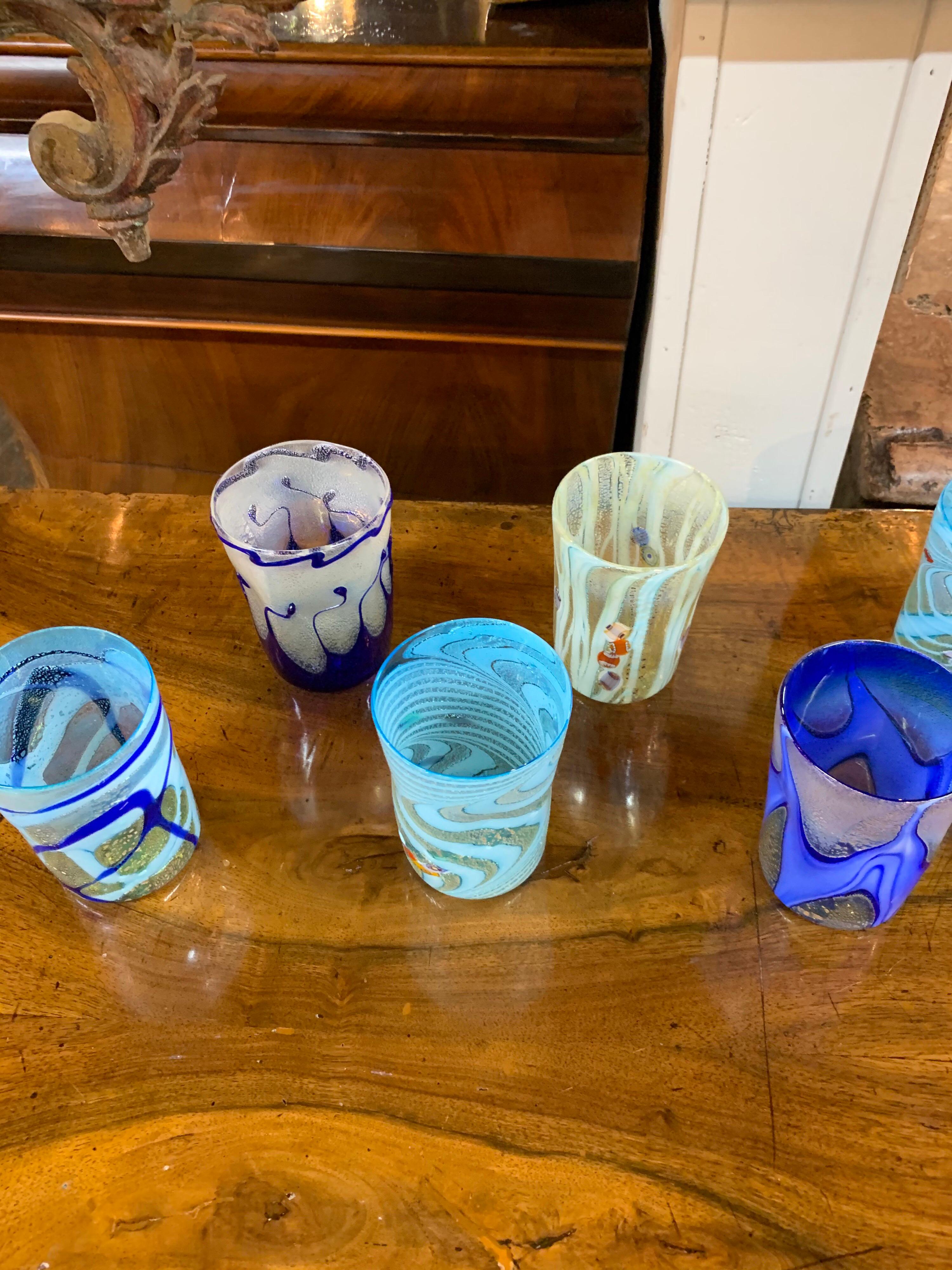 Set of 8 Murano Glass Cups at 1stDibs murano cups
