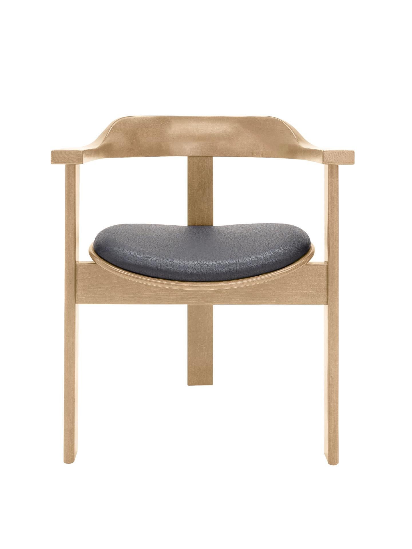 Mid-Century moderno Sedia Haussmann naturale del Mid Century Modern 8, Robert and Trix Haussmann, Design 1964 in vendita