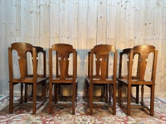 Set of 8 Neo-Renaissance walnut chairs