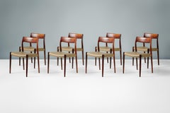 Set of 8 Niels Møller Model 77 Dining Chairs, 1959