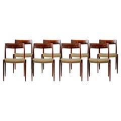 Vintage Set of 8 Niels Møller Model 77 Dining Chairs, 1959