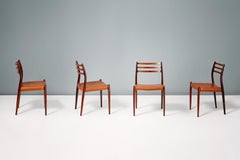 Set of 10 Niels Møller Model 78 Rosewood Dining Chairs, 1962