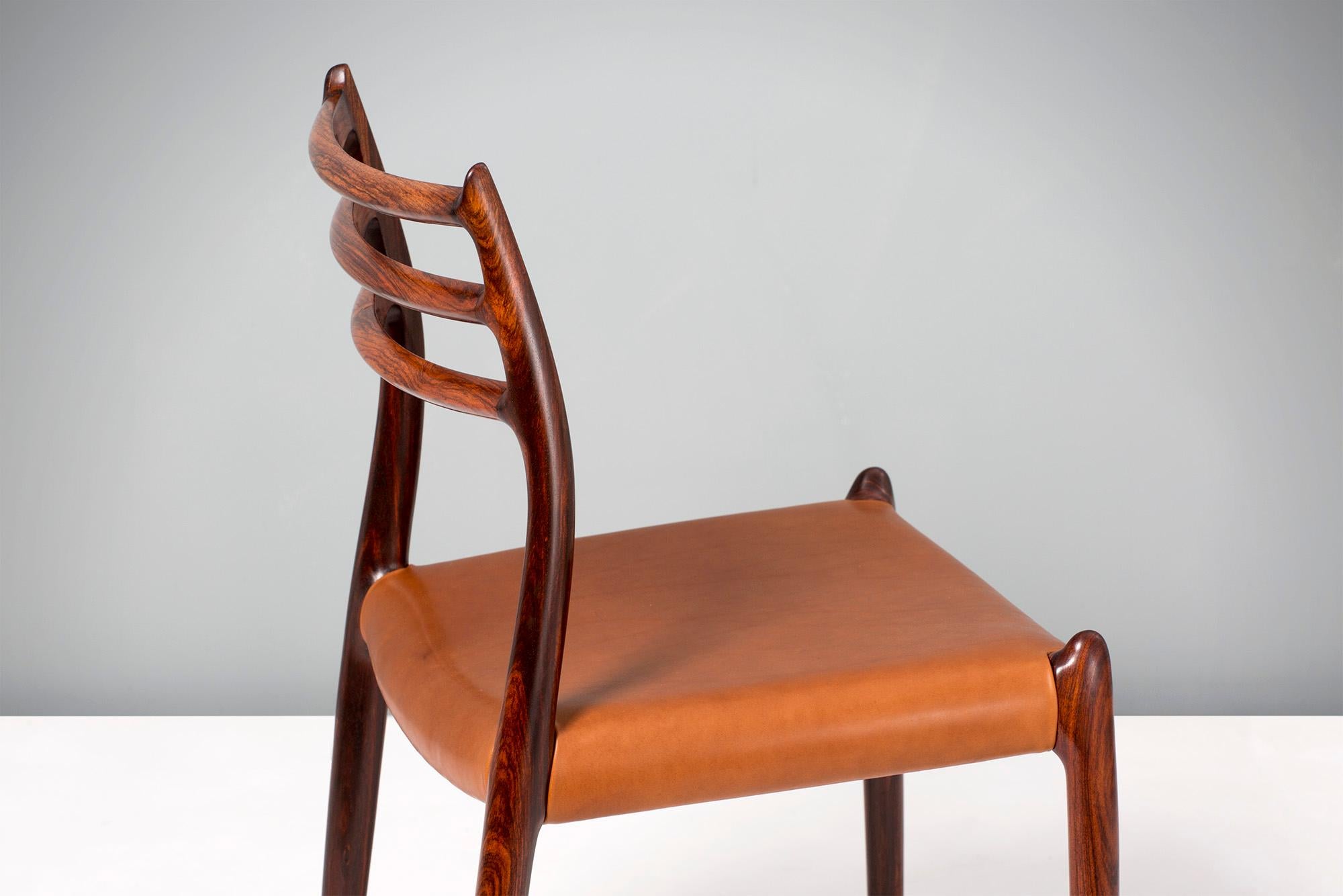 Set of 8 Niels Møller Model 78 Rosewood Dining Chairs, 1962 2