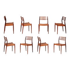 Set of 10 Niels Møller Model 78 Rosewood Dining Chairs, 1962