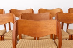 Set of 8 Niels Otto Møller Model 71 Chairs, 1960s Danish Mid Century Modern