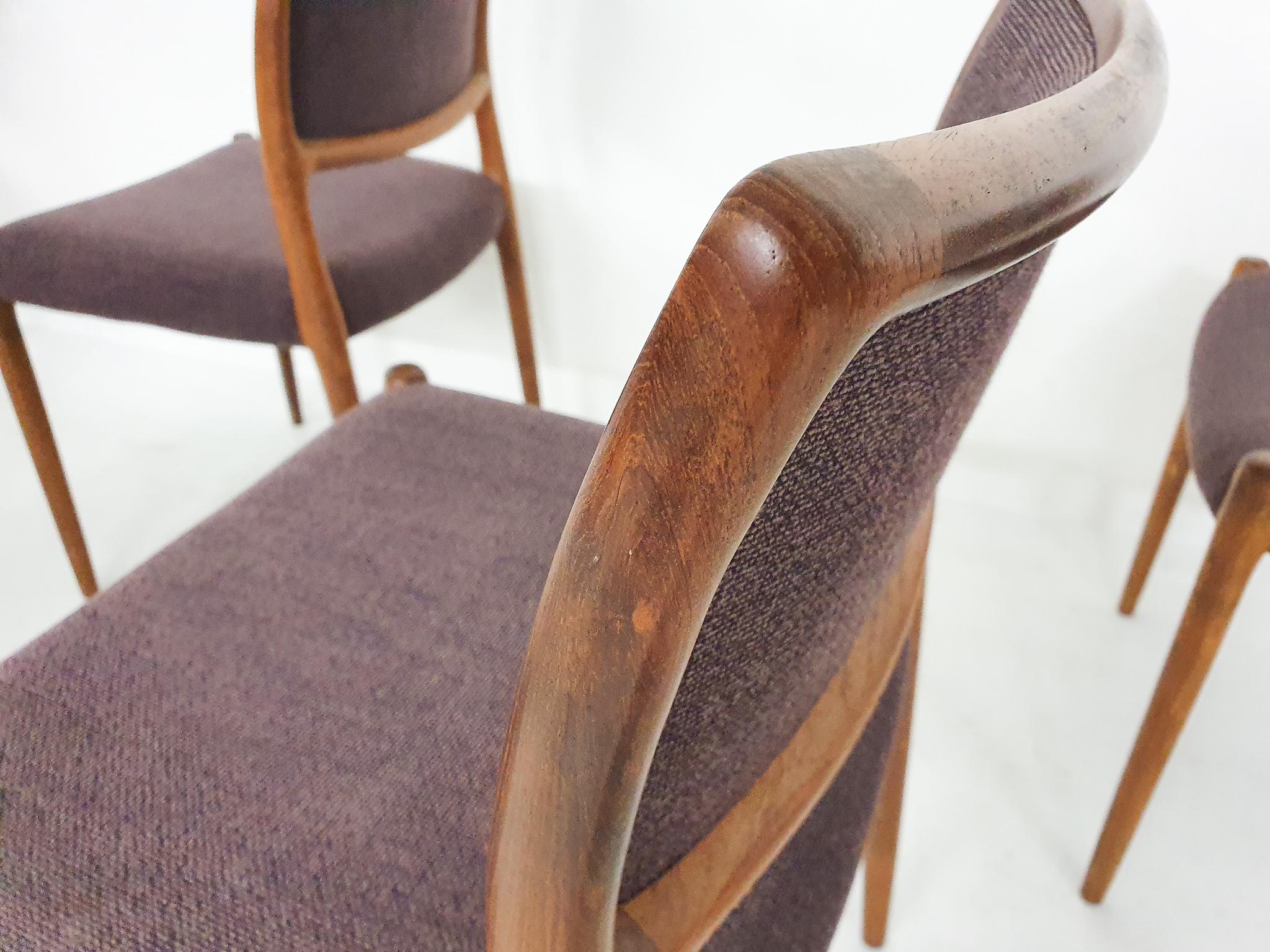 Set of 8 Niels Otto Moller Model 80 Teak Dining Chairs, Denmark 1960's In Good Condition In Amsterdam, NL