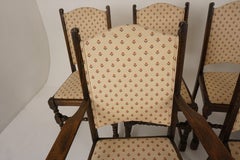 Set of 8 Oak Dining Chairs by Jaycee Brighton Sussex England, 1960, B2322