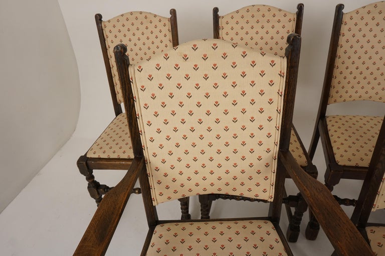 Set of 8 Oak Dining Chairs by Jaycee Brighton Sussex England, 1960