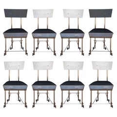 Vintage Set of 8 One-of-a-kind Modernist Dining Chairs