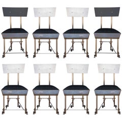 Vintage Set of 8 One of a Kind Modernist Dining Chairs