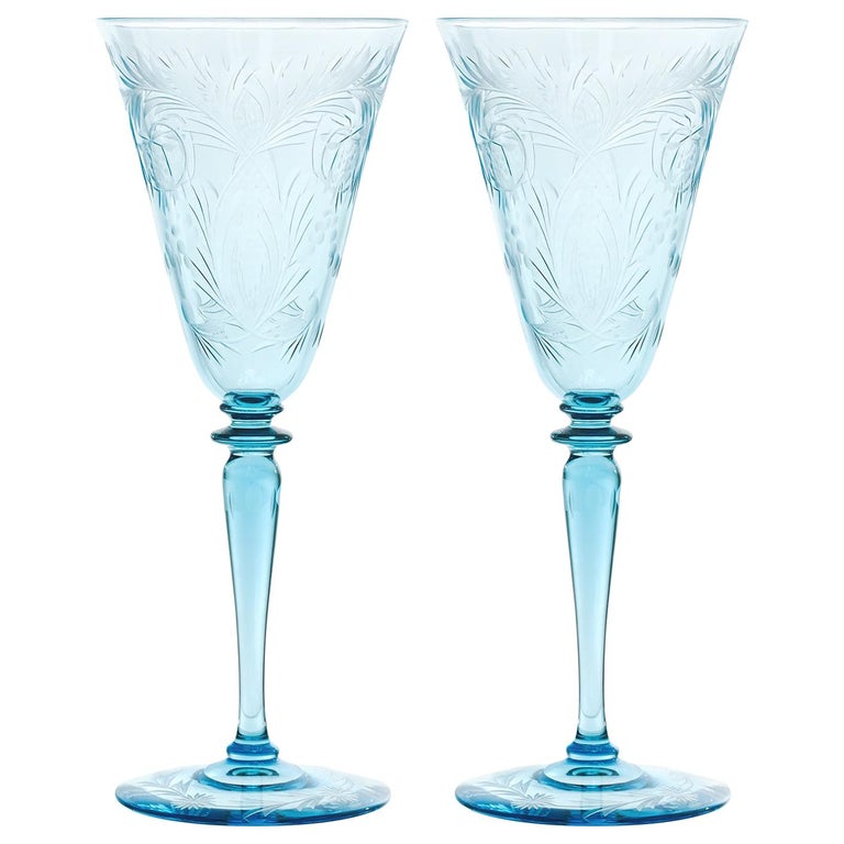Set of 12 Steuben Van Dyke Champagne Coupes Martini Glasses, Goblets &  Stemware