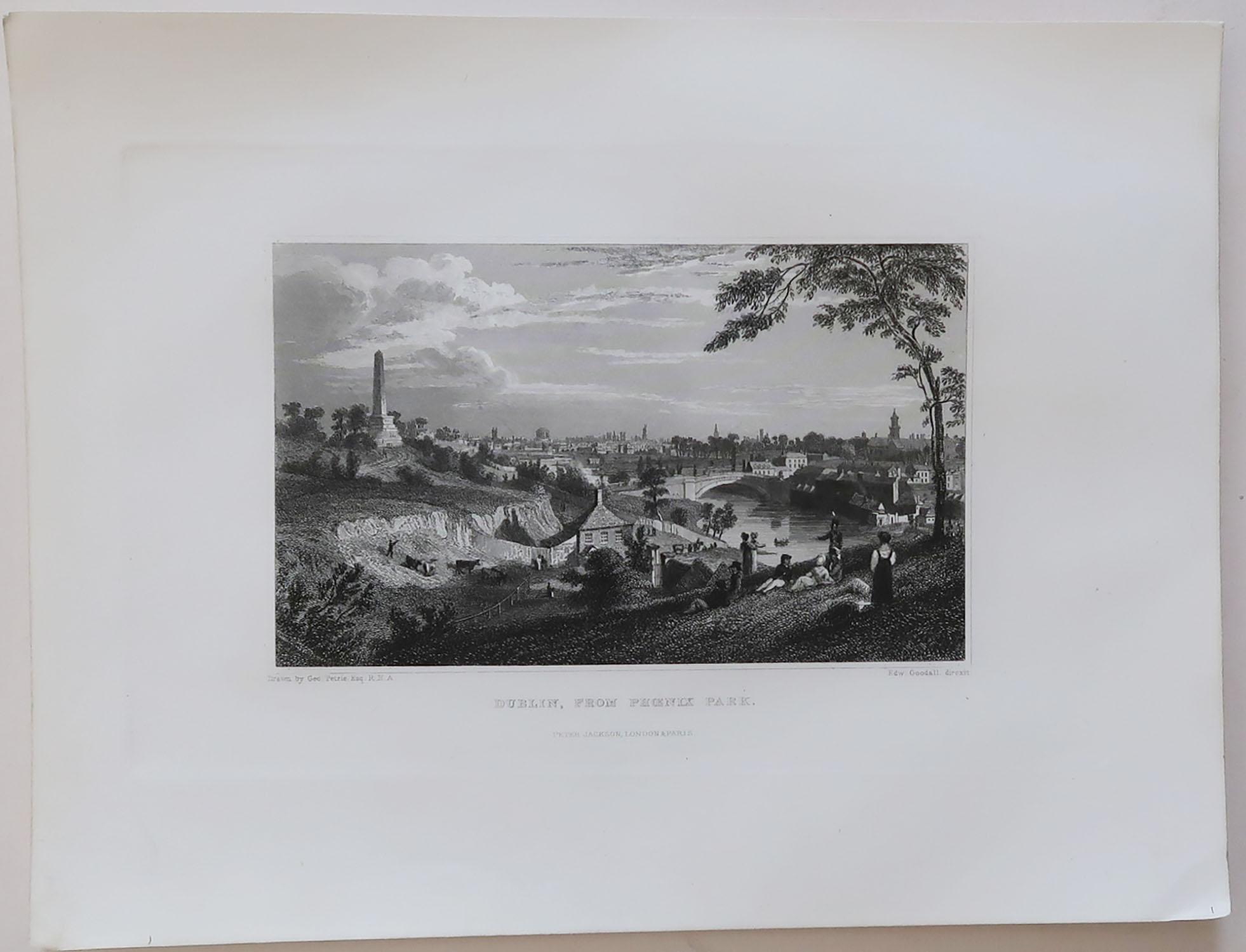 Set of 8 Original Antique Prints of Dublin, Ireland, circa 1830 In Good Condition In St Annes, Lancashire