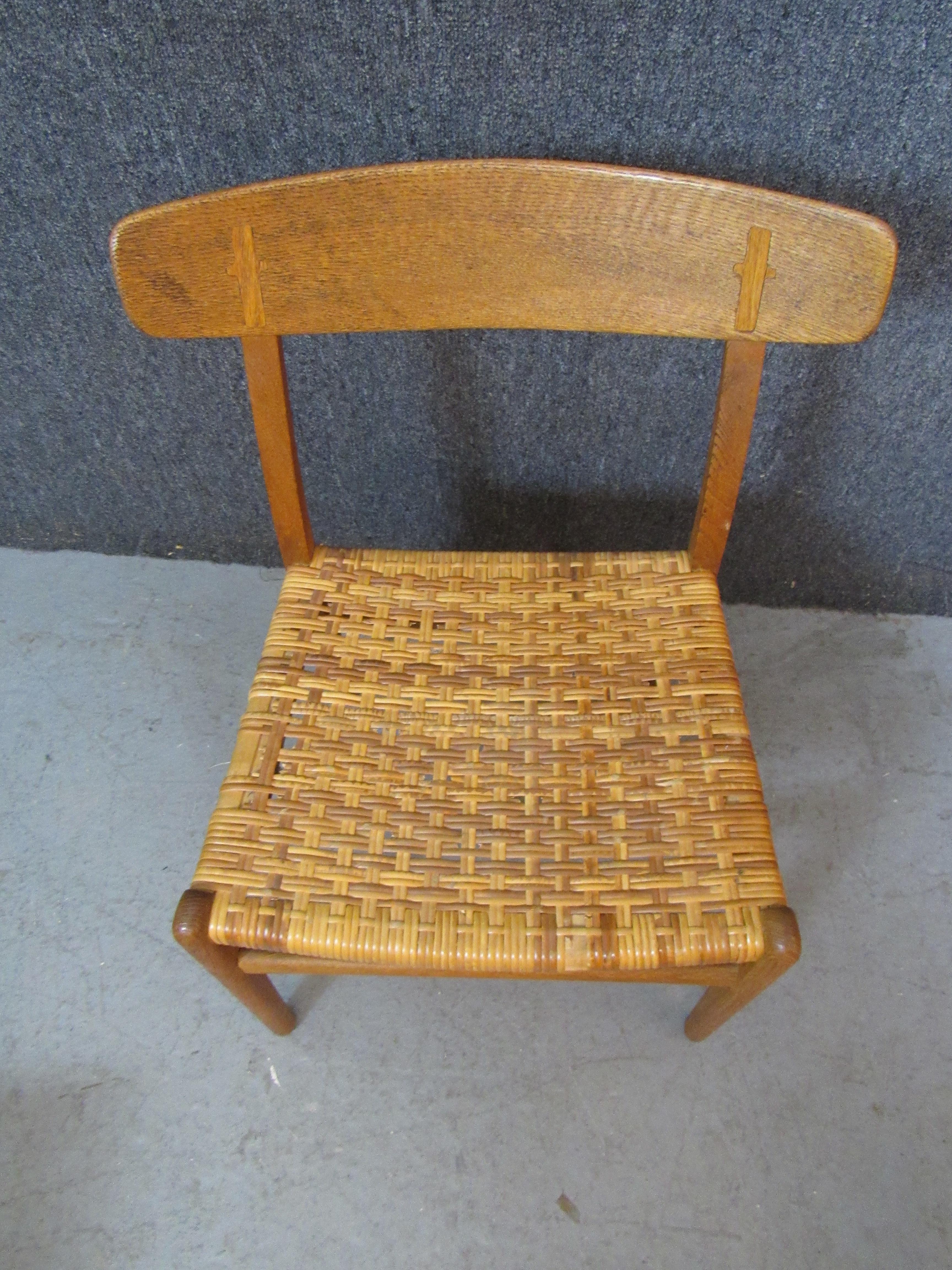 Set of 8 Original Hans Wegner Oak CH23 Chairs by Carl Hansen & Son For Sale 8