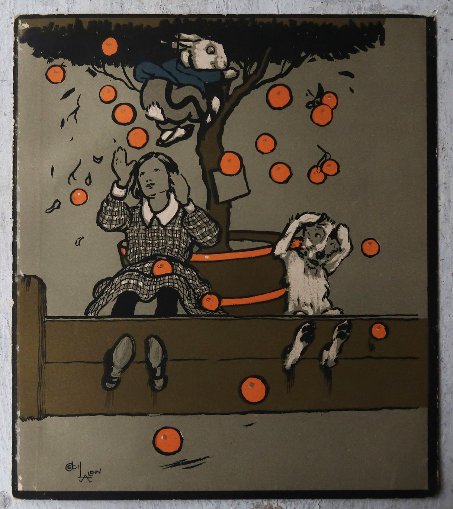 English Set of 8 Original Vintage Prints After Cecil Aldin, Dogs and Rabbits, C.1920 For Sale