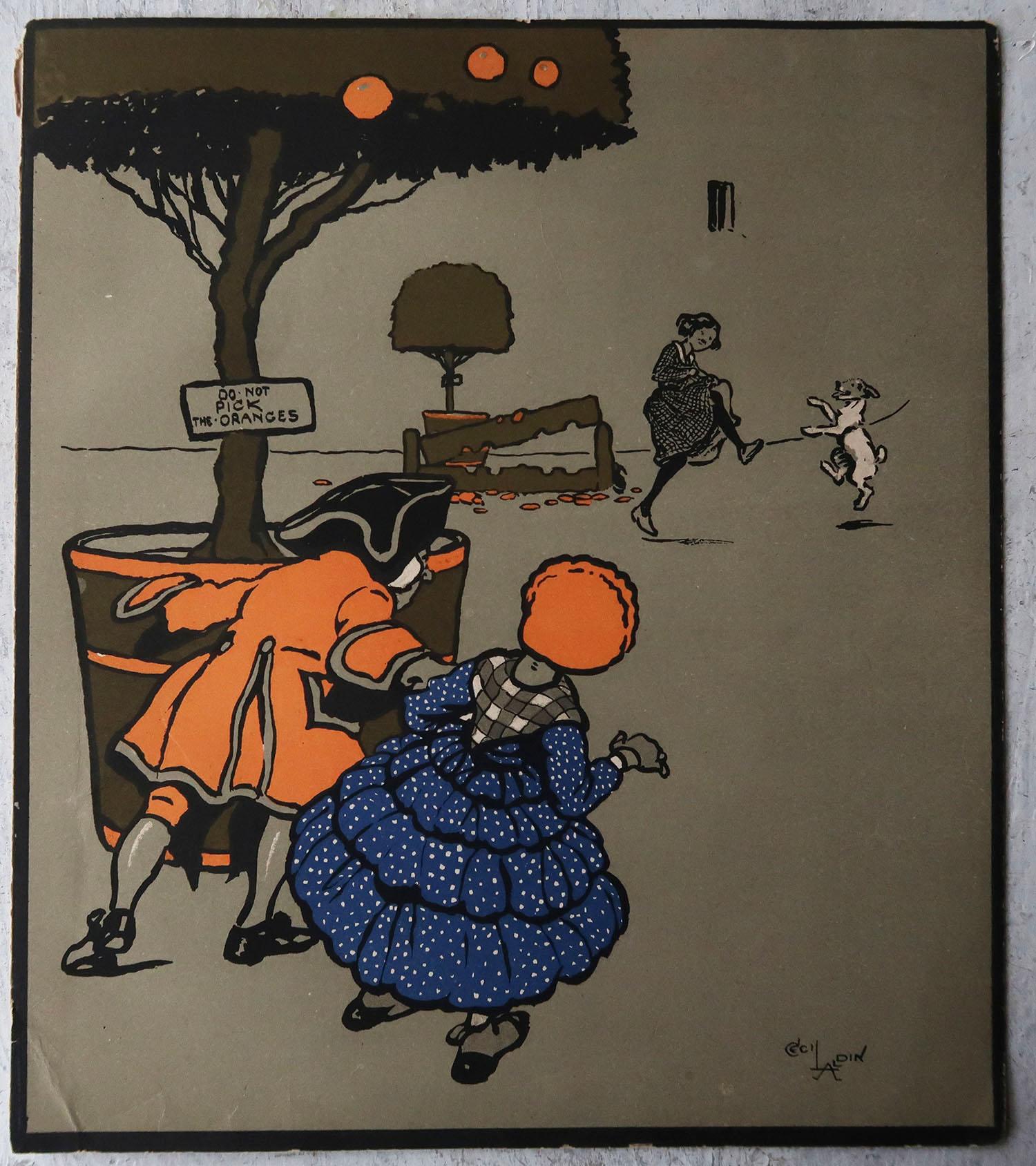 Set of 8 Original Vintage Prints After Cecil Aldin, Dogs and Rabbits, C.1920 In Good Condition For Sale In St Annes, Lancashire