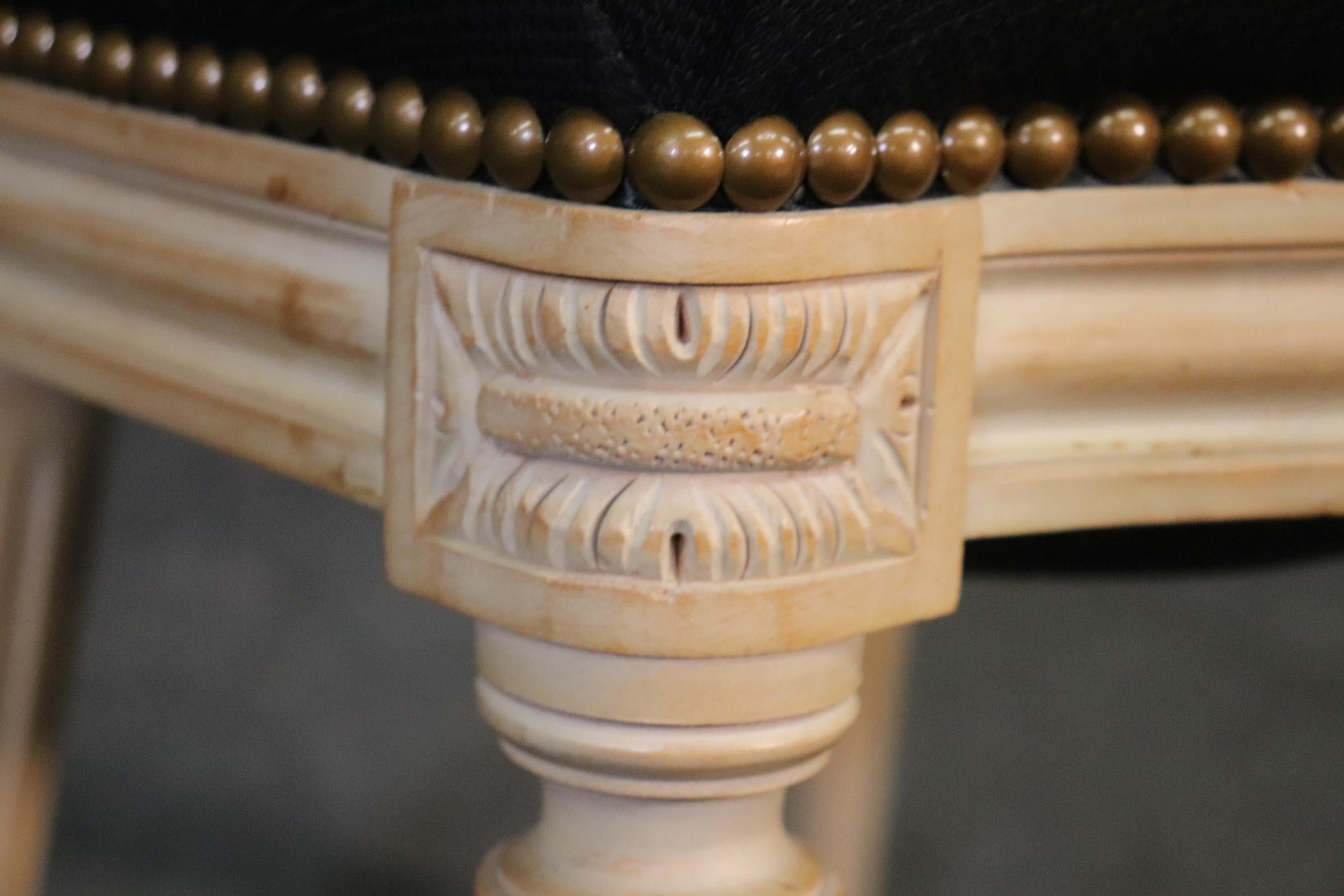 Set of 8 Oval Back French Louis XVI Style Limed Walnut Dining Chairs 6