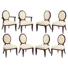 Set of 8 "Oval X" Dining Chairs by Barbara Barry for Baker