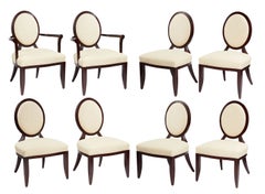 Ensemble de 8 chaises de salle à manger "Oval X" par Barbara Barry pour Baker