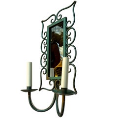 Set of 8 Painted Iron Sconces. Sold per Pair.