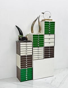 Set of 8 Palaset Stackable Modular Wall Unit Cabinets, Ristomatti Ratia, 1970's