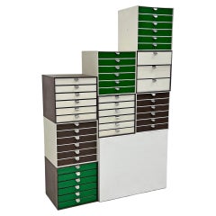 Used Set of 8 Palaset Stackable Modular Wall Unit Cabinets, Ristomatti Ratia, 1970's