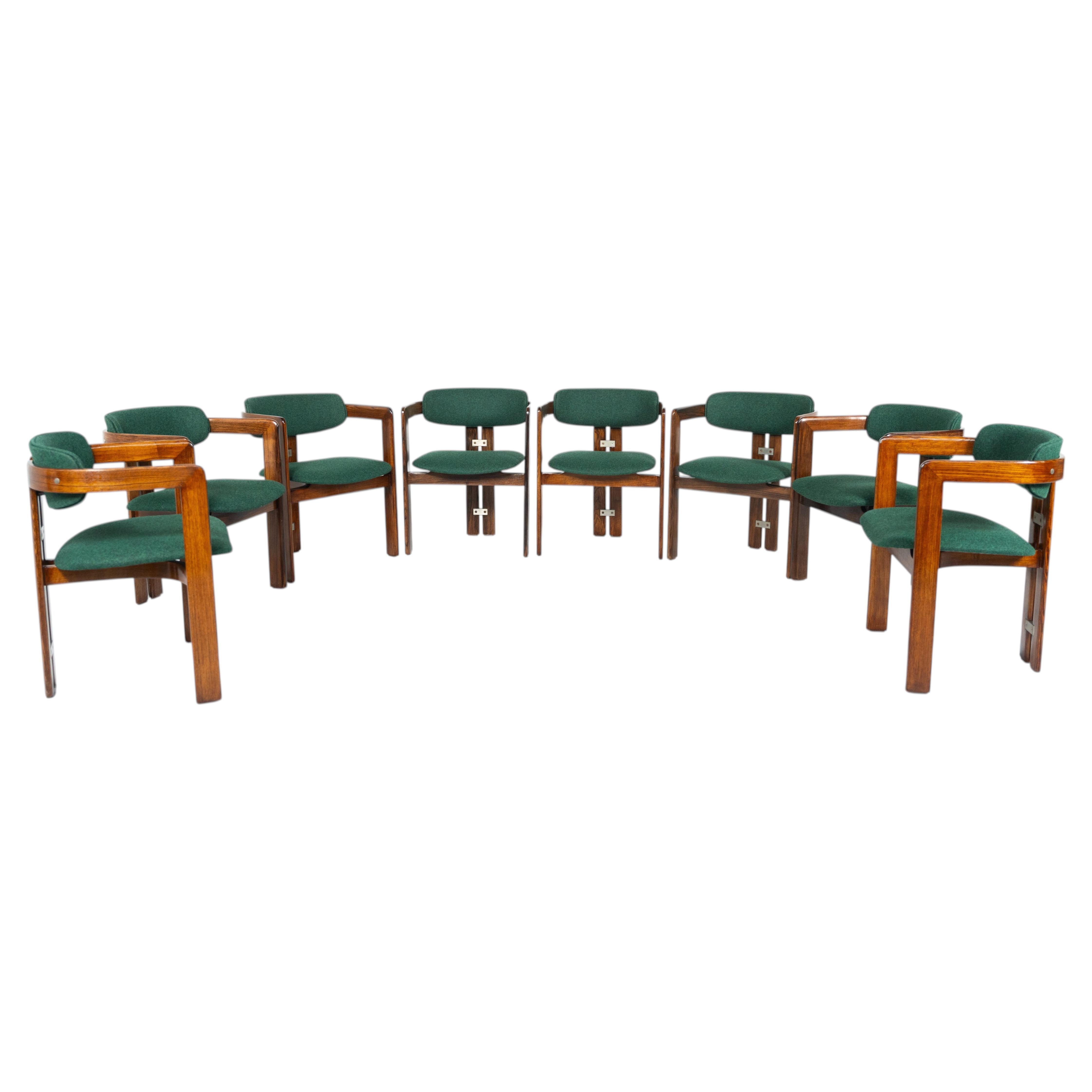 Ensemble de 8 fauteuils Pamplona par Augusto Savini pour Pozzi, Italie, années 1960