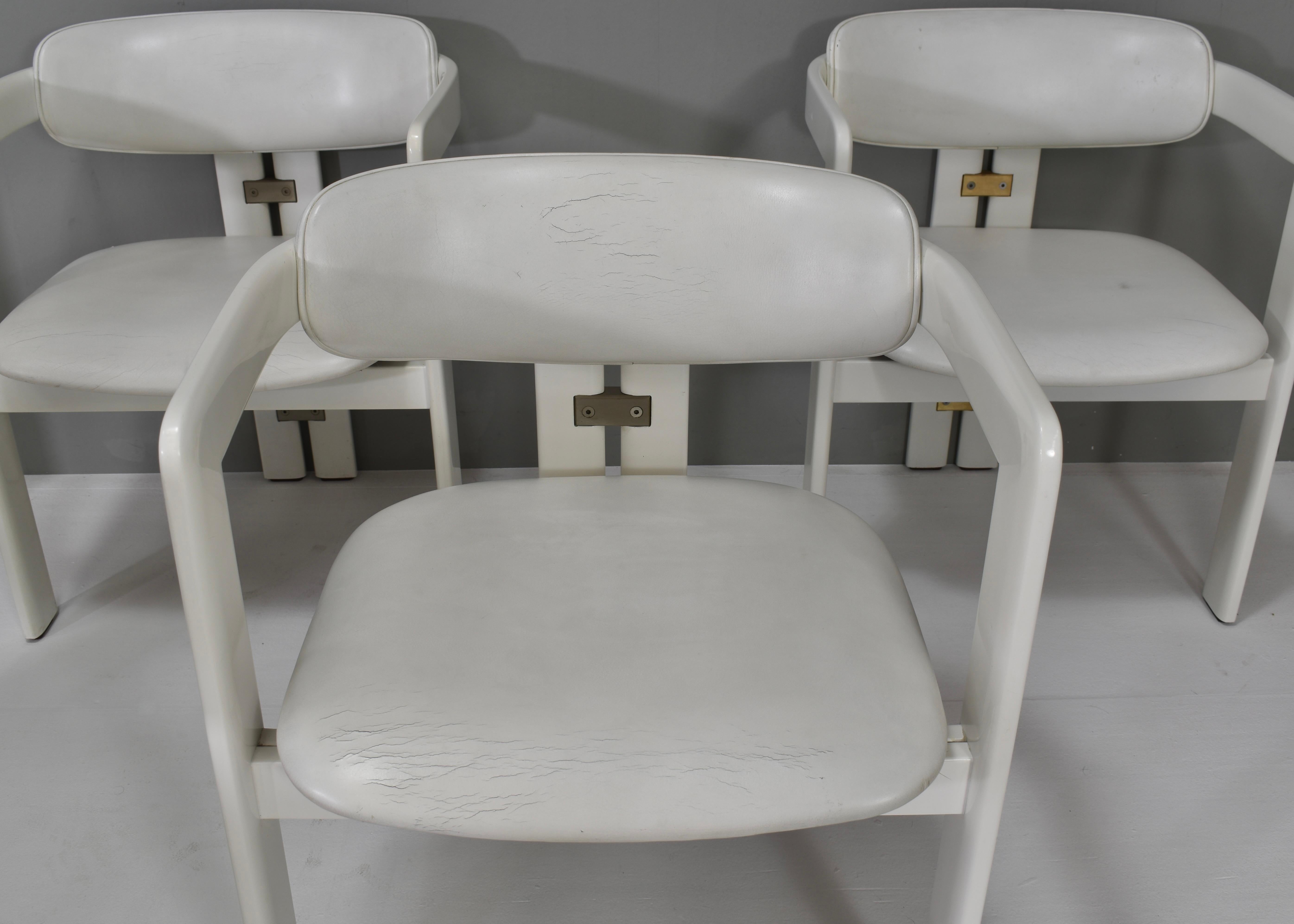Set of 8 Pamplona Chairs in Leather by Augusto Savini for POZZI - Italy, 1965 For Sale 1