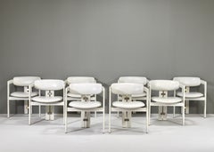 Conjunto de 8 Sillas Pamplona en Piel de Augusto Savini para POZZI - Italia, 1965