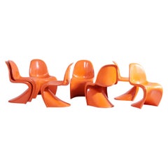 Satz von 8 Panton-Stühlen von Verner Panton für Fehlbaum / Herman Miller